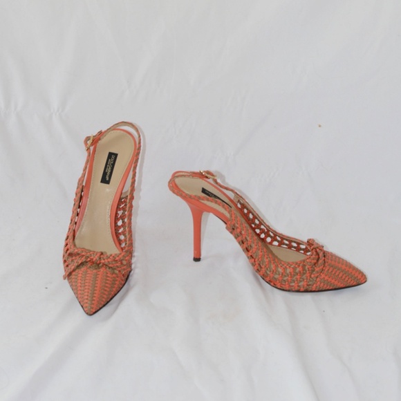 DOLCE & GABBANA WEAVED CLOSED TOE PUMPS - Picture 6 of 6